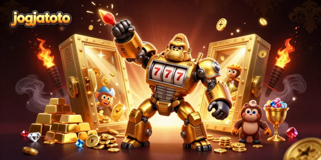 jogjatoto machine mech unleashes treasures with winning spins and dynamic action