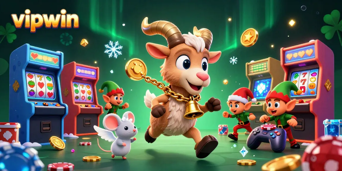 Engage players at vipwin's holiday-horror casino with Krampus and friends stealing poker chips.