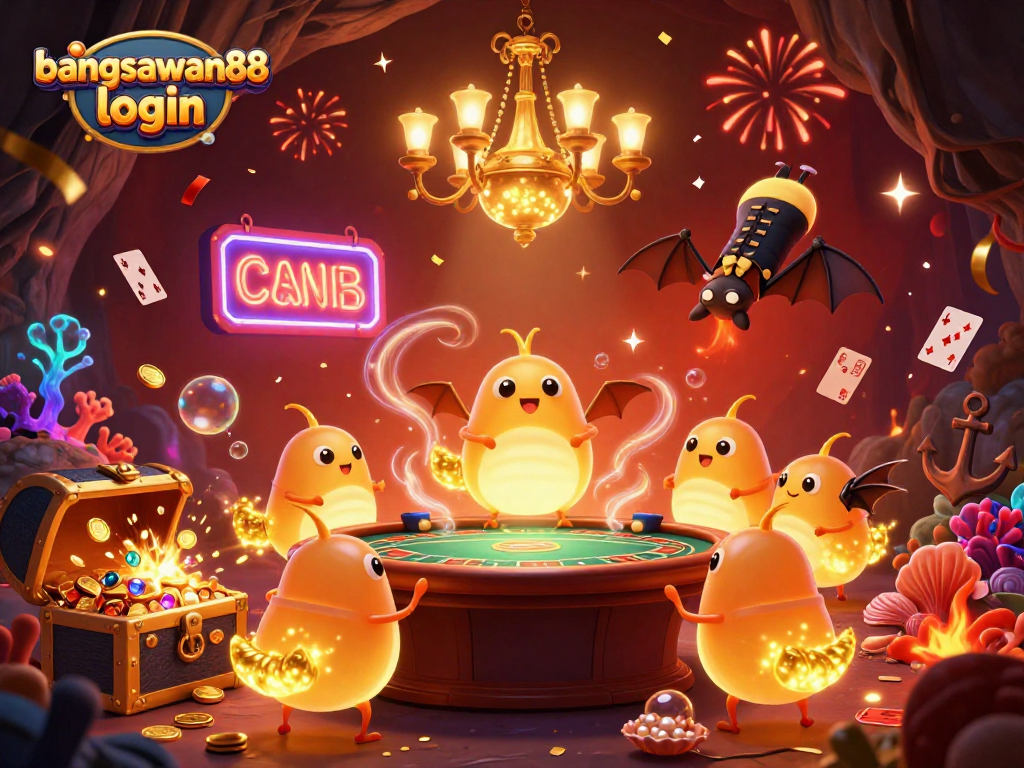 Experience the excitement of casino gaming with bangsawan88 login showcased in a vibrant scene.