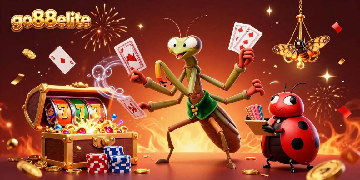 Experience the thrill of go88elite as the giant praying mantis dealer showcases casino excitement in vivid detail.