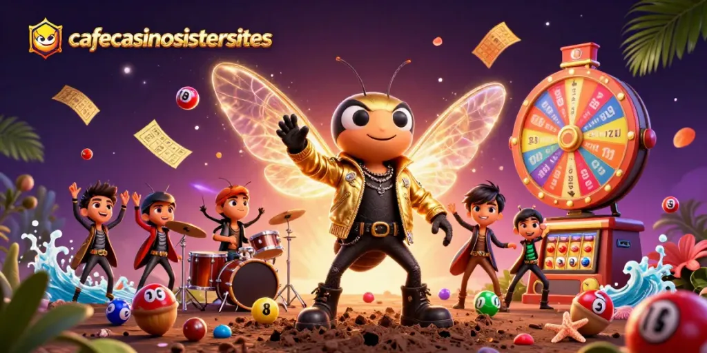 Experience the excitement of cafecasinosistersites with colorful gambling-themed characters and dynamic game elements