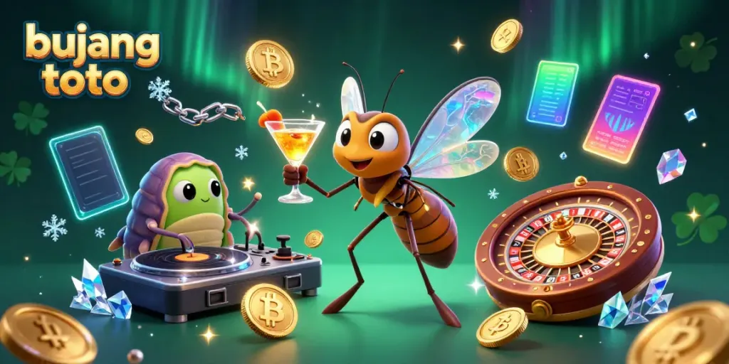 Experience big wins with bujang toto's unique casino scene featuring vibrant characters and elements.